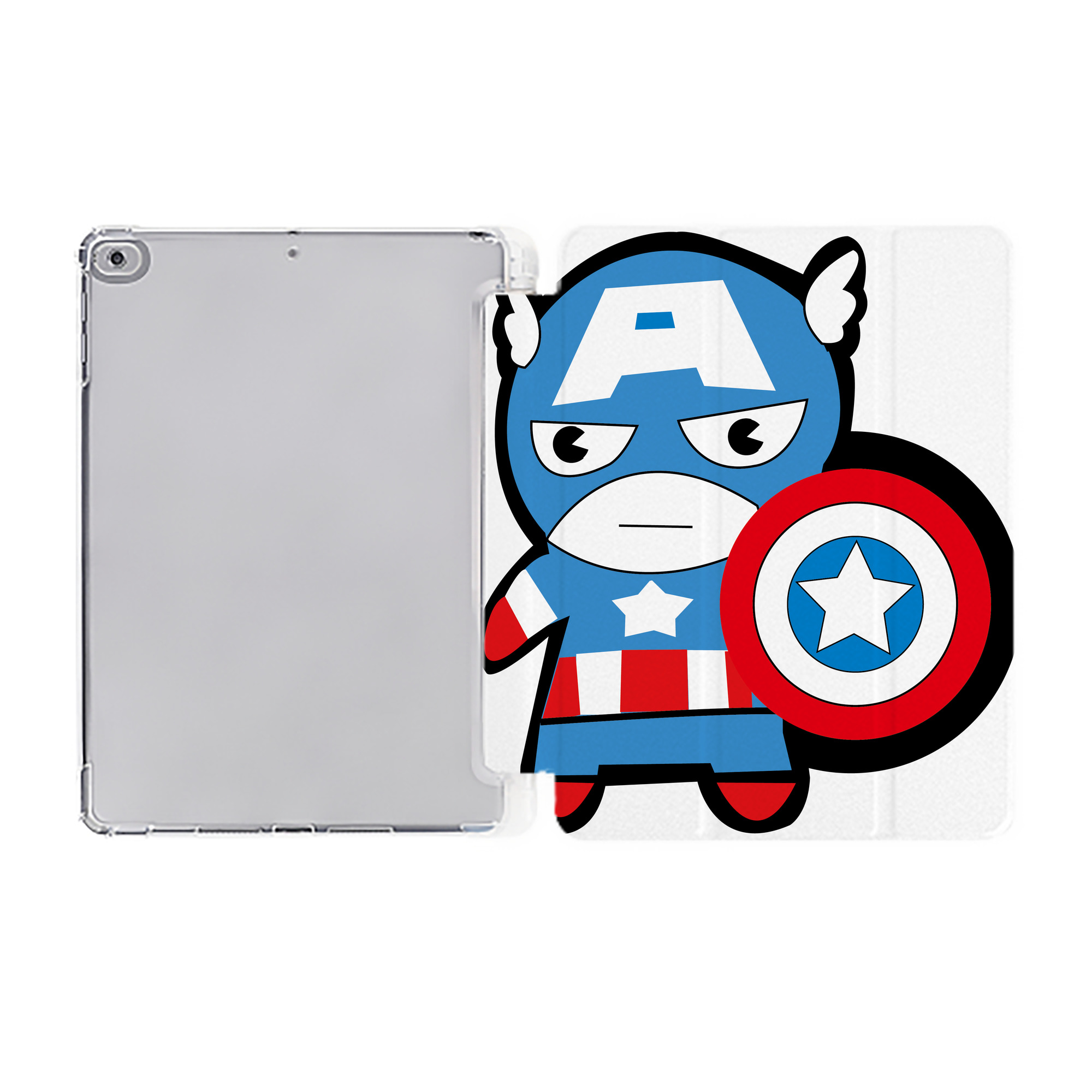 （画像用） アベンジャーズ The Avengers IPad ケース ペン収納付き 三つ折りスタンド PUレザー×シリコン 対応機種9.5/10.5/10.9インチ